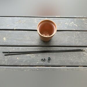 Costa Farms- Terracotta Orchid Pot with black stakes & clips